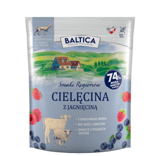 Cielęcina z jagnięciną dla ras średnich i dużych karma 1kg - Baltica Smaki Regionów