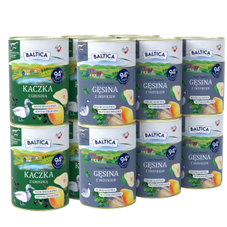 Zestaw 12x400g karma mokra gęsina + kaczka
