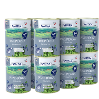 12 x 400g Karma mokra przepiórka z wołowiną