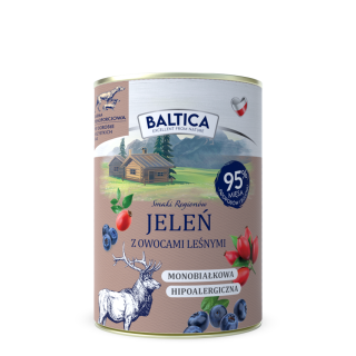 PL - Karma mokra jeleń z owocami leśnymi 400g