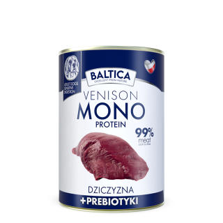 PL - Karma mokra Mono dziczyzna z prebiotykami 400g
