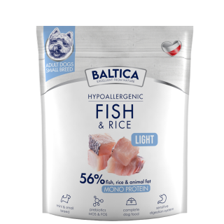PL - Karma z rybą i ryżem dla psów ras małych 1kg - Light