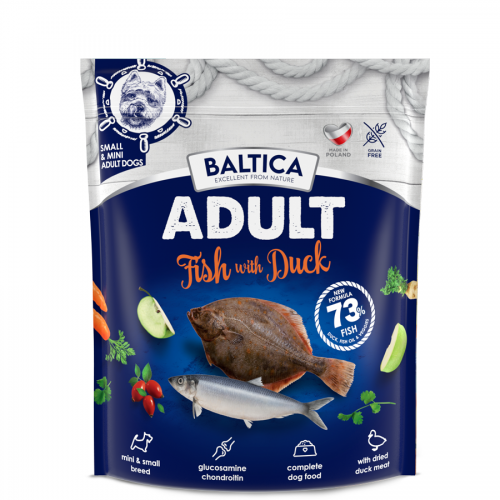 3x Karma z kaczką i rybami bałtyckimi dla małych ras 1kg