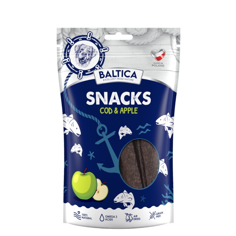 BALTICA Snacks paski dorsz z jabłkiem PRODUKT POLSKI
