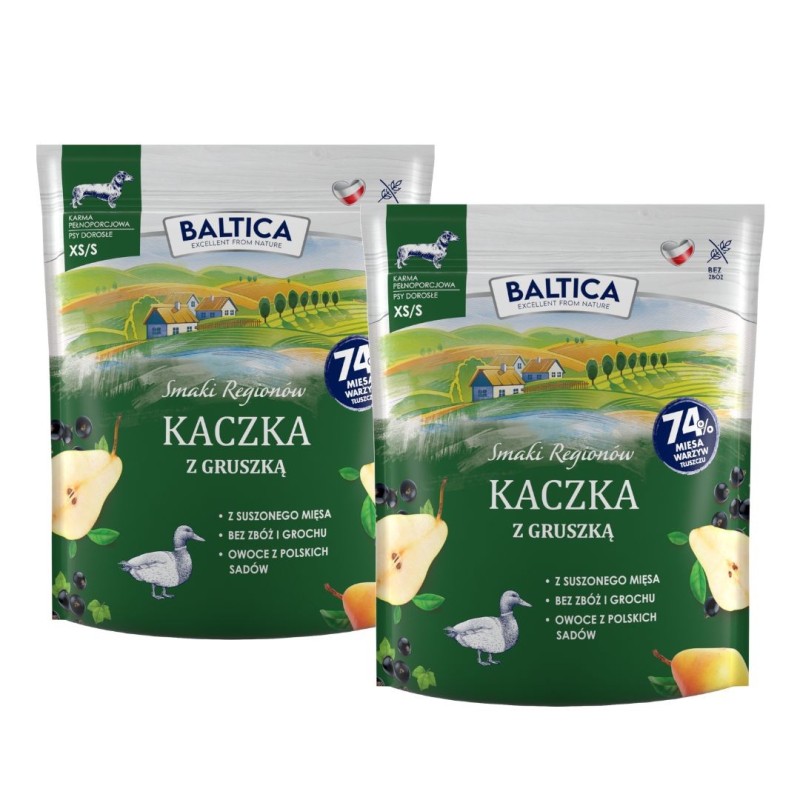 BALTICA Polska karma z kaczką i porzeczką 1kg / psy małe