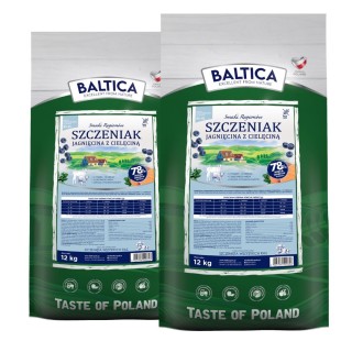 2 x 12kg Baltica Szczeniak Jagnięcina z cielęciną dla wszystkich ras