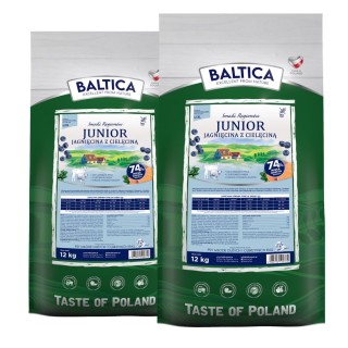 2 x 12kg Baltica Junior Jagnięcina z cielęciną duże rasy