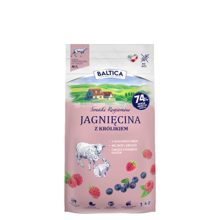 Jagnięcina z królikiem dla ras średnich i dużych karma 3kg - Baltica Smaki Regionów