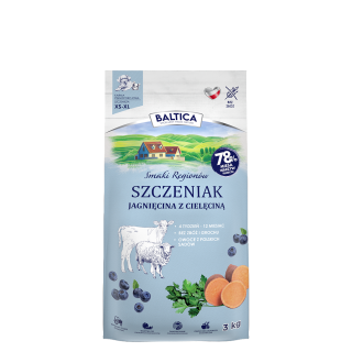 Jagnięcina z cielęciną dla szczeniąt wszystkich ras karma 3kg - Baltica Smaki Regionów