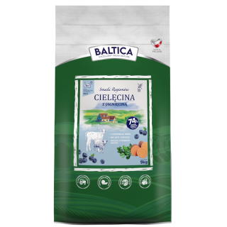 Cielęcina z jagnięciną dla ras małych i miniaturowych karma 9kg - Baltica Smaki Regionów