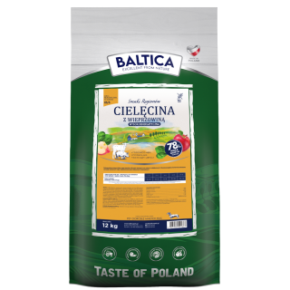 Cielęcina z wieprzowiną dla ras małych i miniaturowych karma 12kg - Baltica Smaki Regionów