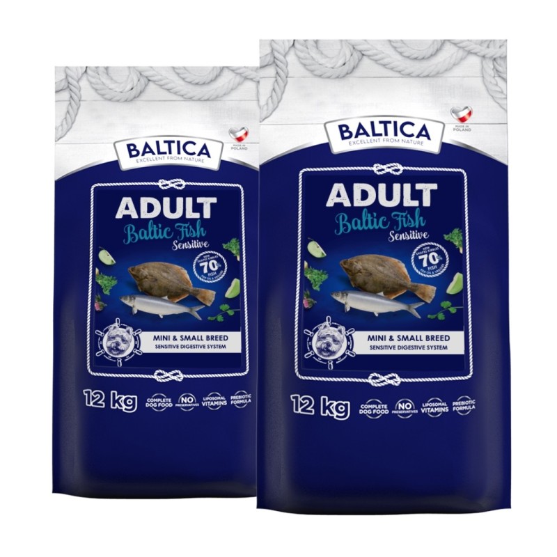 2 x 12kg Karma z rybami bałtyckimi dla małych ras