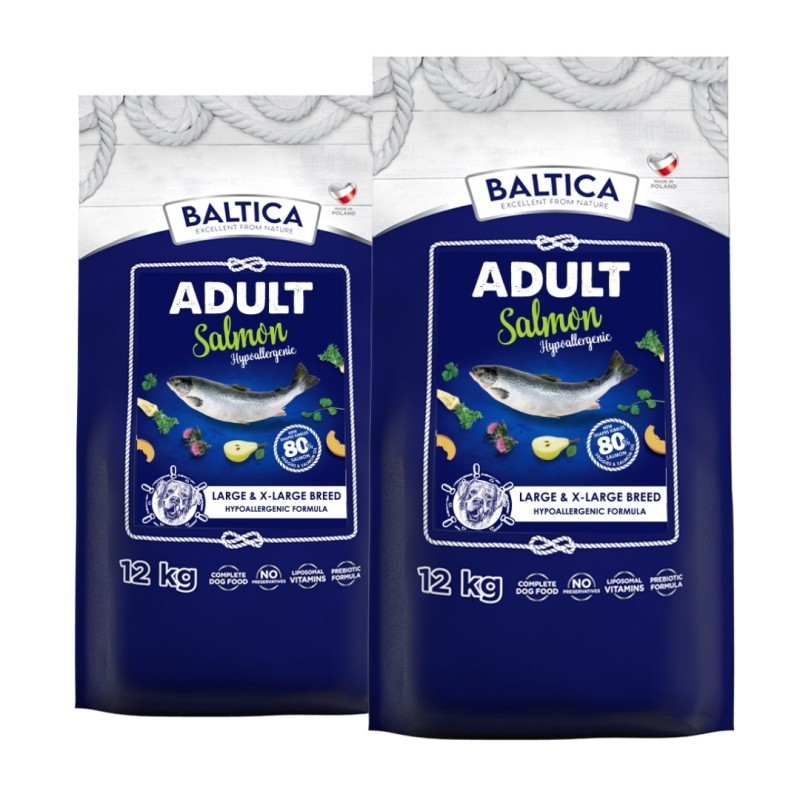 2 x 12kg Karma hypoalergiczna łososiem dla dużych ras