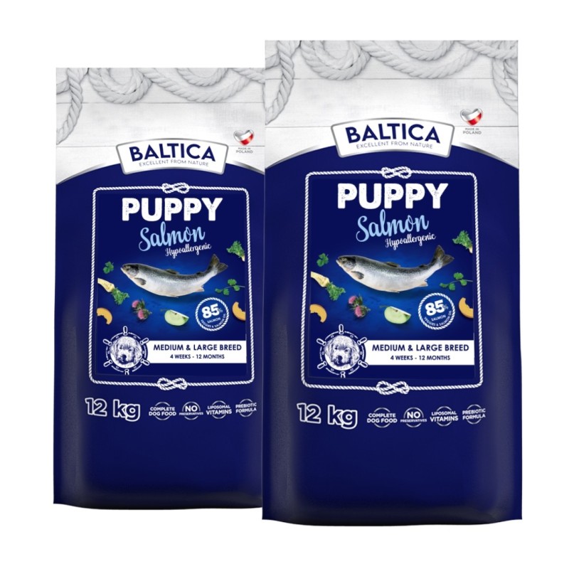2 x 12kg BALTICA z łososiem dla szczeniąt duże rasy