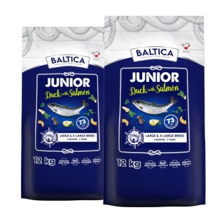 2 x 12kg Karma dla juniora z kaczką i łososiem