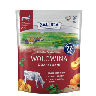 2x Wołowina z warzywami dla ras małych i miniaturowych karma 1kg - Baltica Smaki Regionów