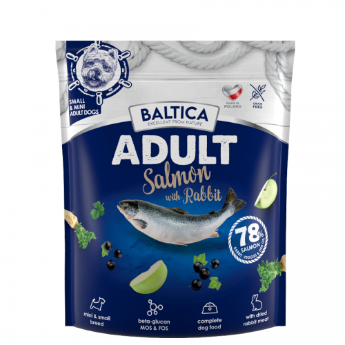 2x Łosoś z królikiem dla ras małych i miniaturowych karma 1kg - Baltica Excellent
