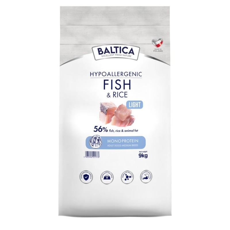 Ryba z ryżem (Light) dla ras średnich karma 9g - Baltica Nutraceutic