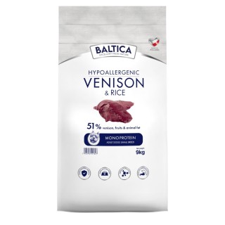 Dziczyzna z ryżem dla ras małych i miniaturowych karma 9kg - Baltica Nutraceutic