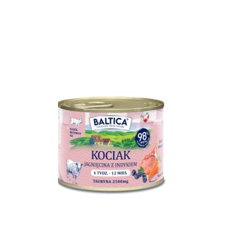 Karma mokra dla kociąt z jagnięciną i indykiem 185g - Baltica Smaki Regionów