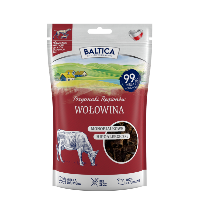 Półmiękkie przysmaki dla psów z wołowiny 80g