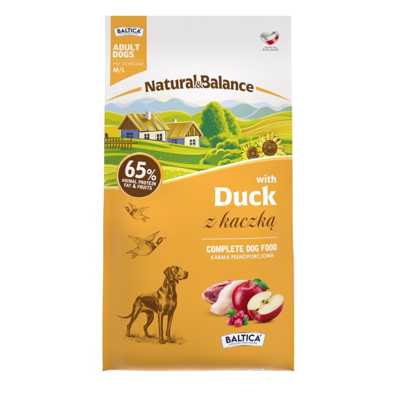 Kaczka dla ras średnich i dużych karma 9kg - Baltica Natural & Balance