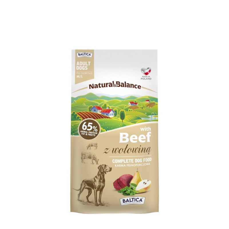Wołowina dla ras średnich i dużych karma 3kg - Baltica Natural & Balance
