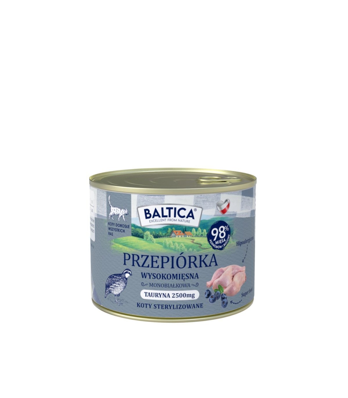 Karma mokra mono przepiórka dla kota 185g - Baltica Smaki Regionów