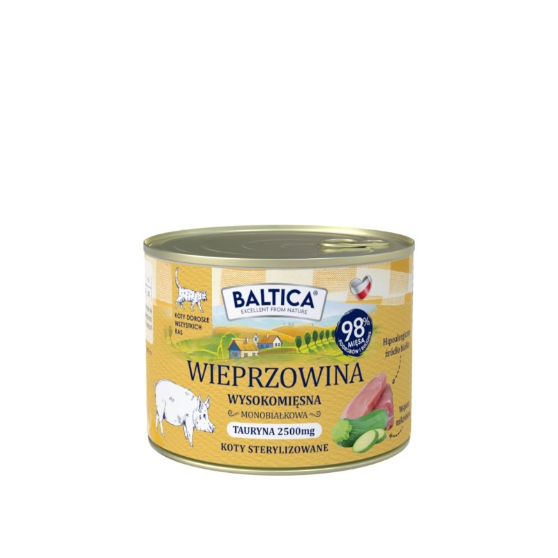 Karma mokra mono wieprzowina 185g - Baltica Smaki Regionów