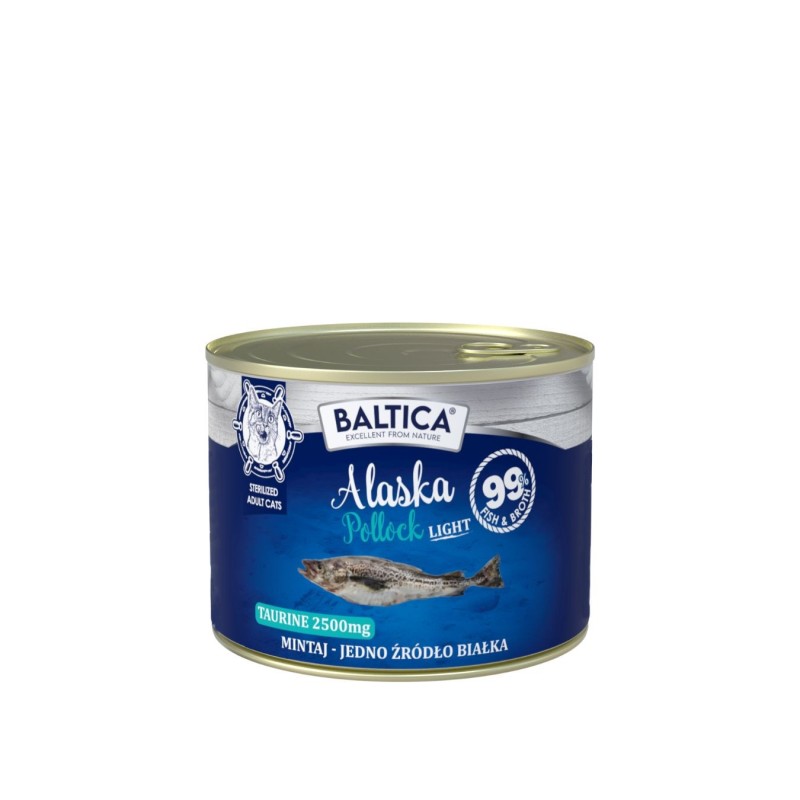 Karma mokra mono mintaj LIGHT 185g - Baltica Excellent