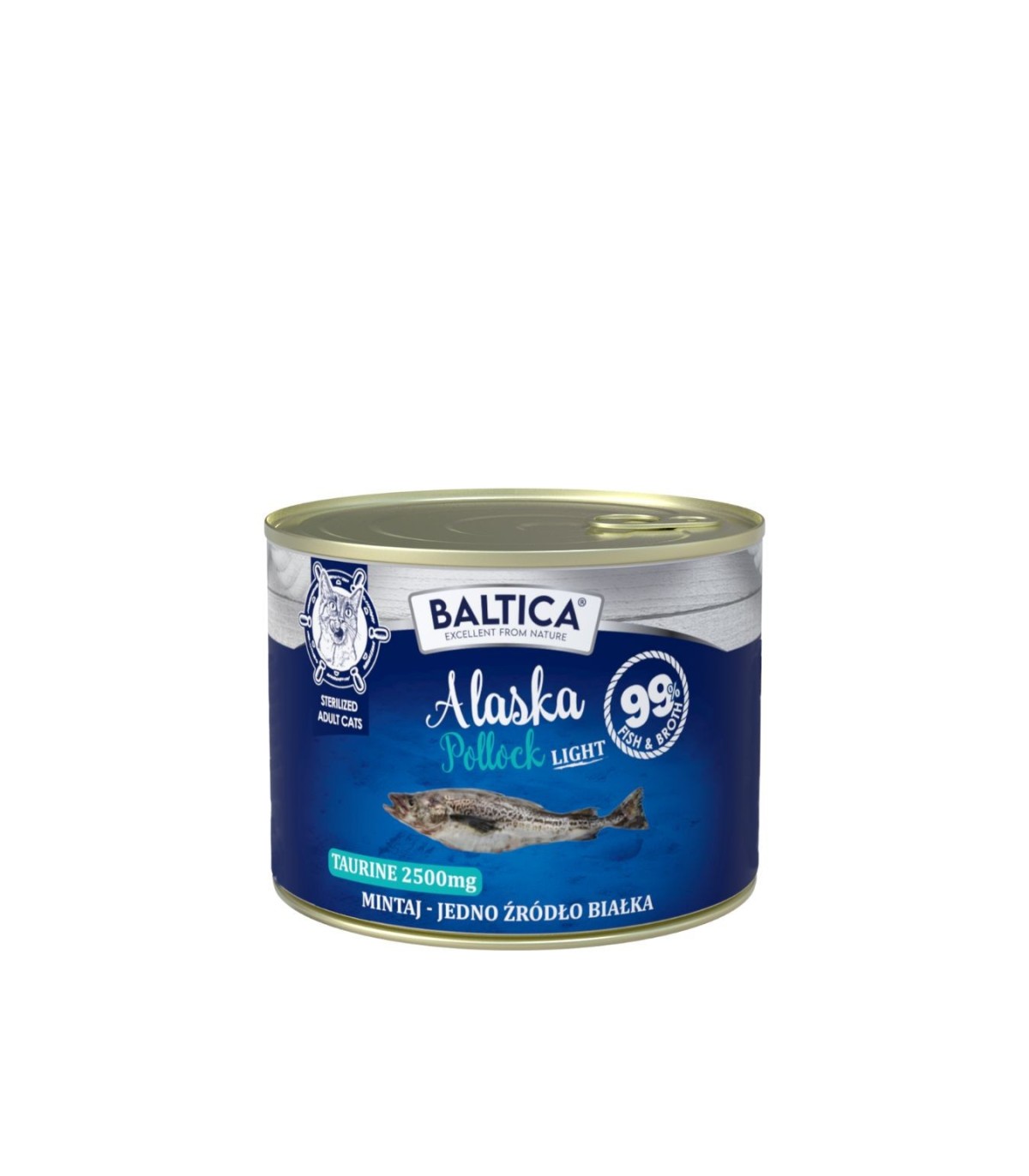 Karma mokra mono mintaj LIGHT dla kota 185g - Baltica Excellent