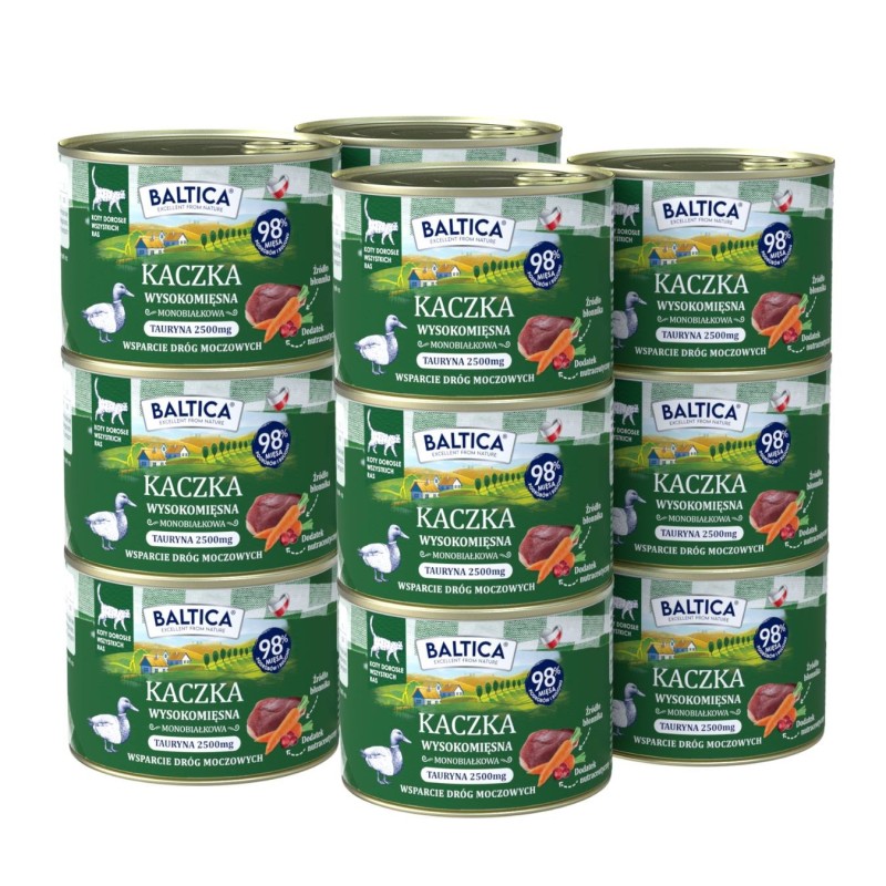 12x Karma mokra mono kaczka 185g - Baltica Smaki Regionów