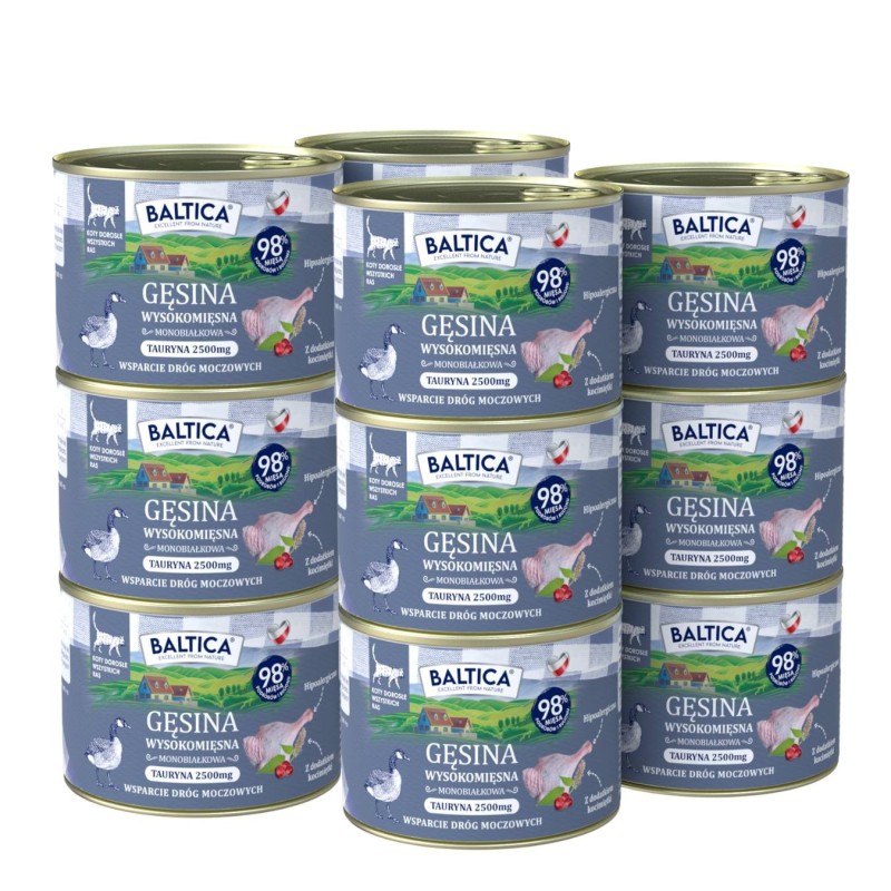 12x Karma mokra mono gęsina 185g - Baltica Smaki Regionów