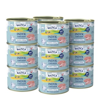 12x Karma mokra indyk z królikiem 185g - Baltica Smaki Regionów