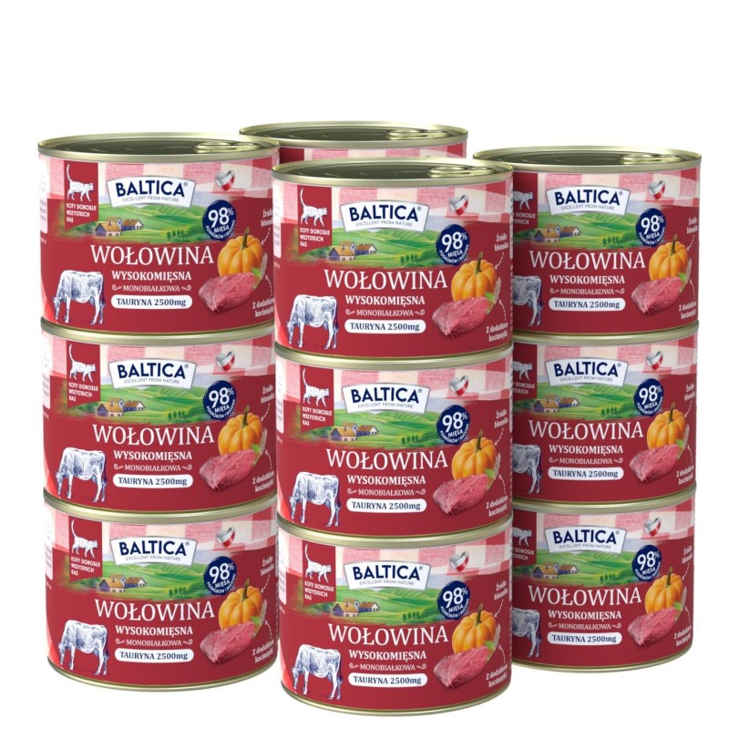 12x Karma mokra wołowina z wątróbką 185g - Baltica Smaki Regionów