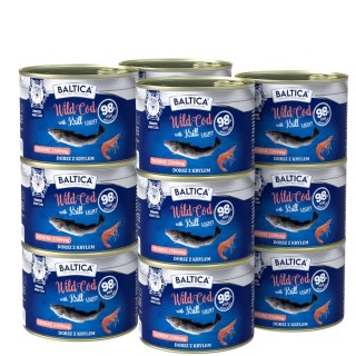 12x Karma mokra dorsz z krylem LIGHT 185g - Baltica Excellent