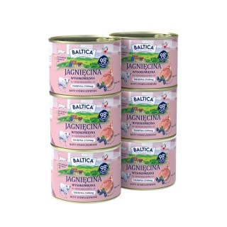 6x Karma mokra mono jagnięcina 185g - Baltica Smaki Regionów