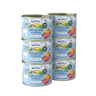 6x Karma mokra mono cielęcina 185g - Baltica Smaki Regionów