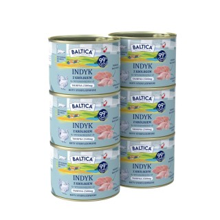 6x Karma mokra indyk z królikiem 185g - Baltica Smaki Regionów