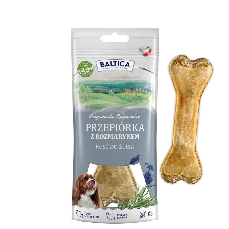 Kość dla psa przepiórka w ziołach