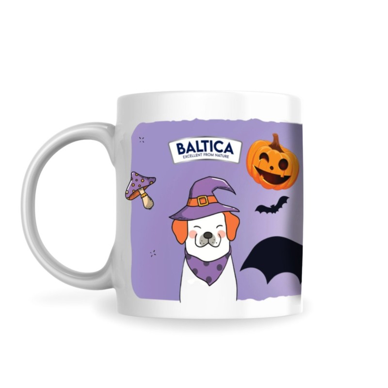 Halloweenowy zestaw grzecznego psiaka + kubek ceramiczny + strasznie fajna torba