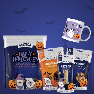 Halloweenowy zestaw grzecznego psiaka + kubek ceramiczny