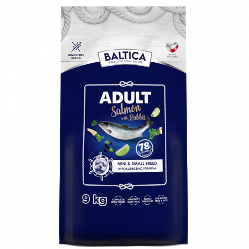 2x Łosoś z królikiem dla ras małych i miniaturowych karma 9kg - Baltica Excellent