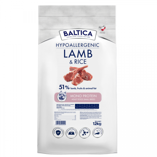 2x Jagnięcina z ryżem dla ras małych i miniaturowych karma 12kg - Baltica Nutraceutic