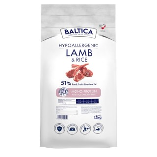 2x Jagnięcina z ryżem dla ras średnich karma 12kg - Baltica Nutraceutic