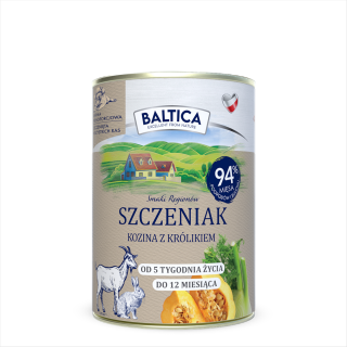 12x Karma mokra kozina z królikiem dla szczeniąt 400g - Baltica Smaki Regionów