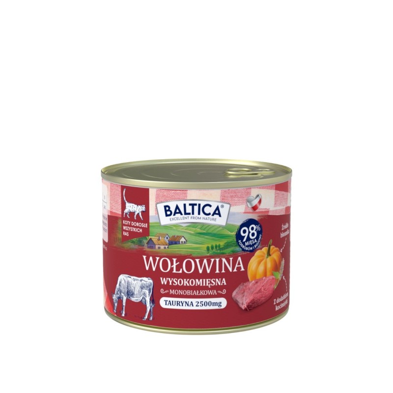 12x Karma mokra wołowina z wątróbką 185g - Baltica Smaki Regionów