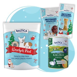 Zestaw Świąteczny dla psiaka z karmą mokrą