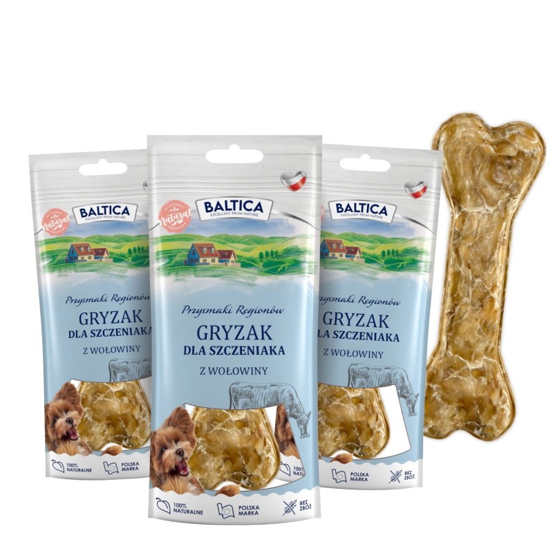 3x Baltica Kość dla szczeniąt wołowa 1 szt.