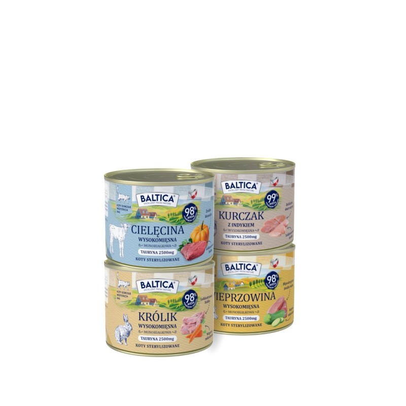 Zestaw 4x 185g karma dla kotów dorosłych MIX 2